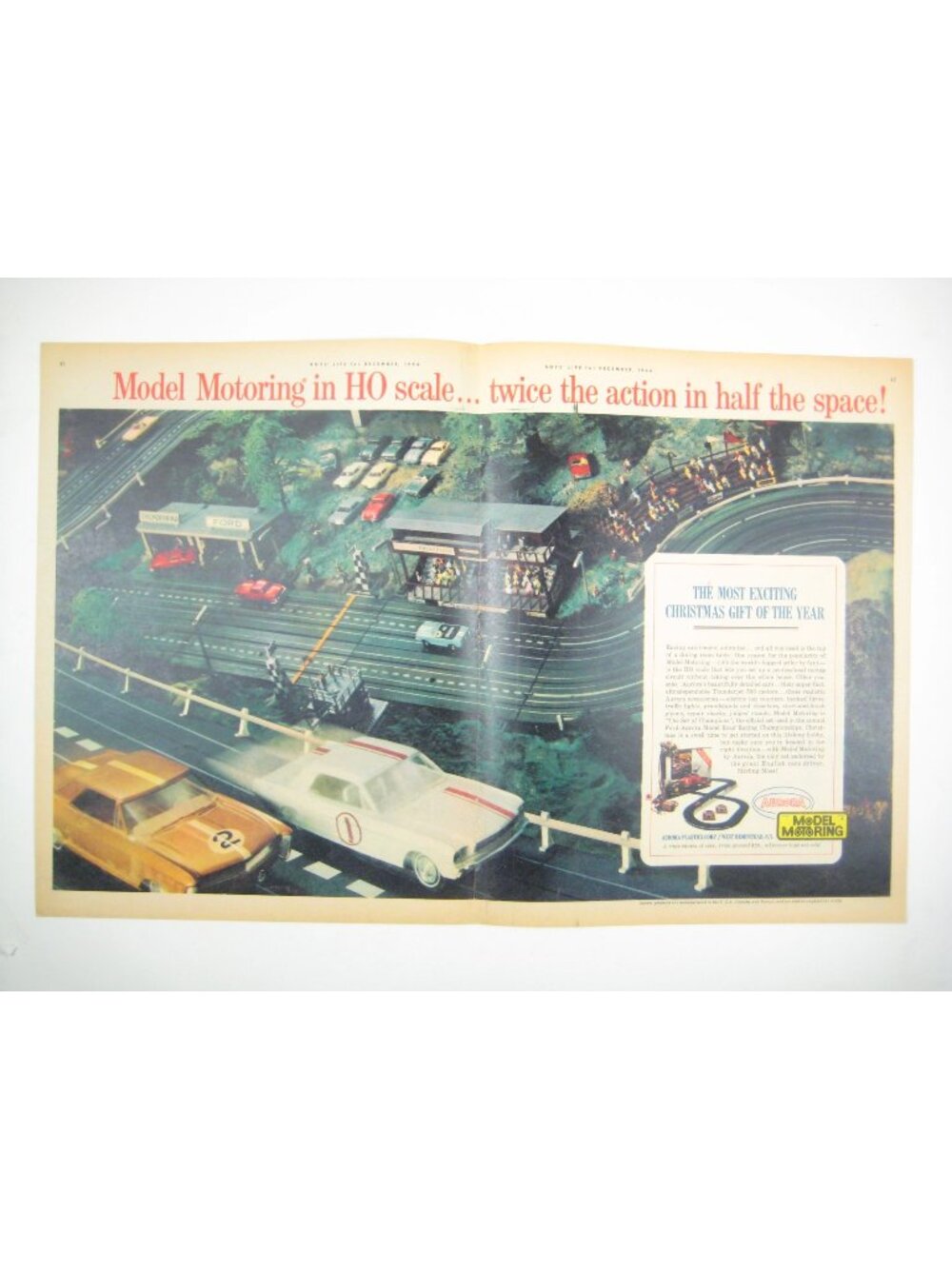 Model Motoring HO Scale Twice The Action Aurora 1964 Christmas Gift Vintage 2 PG